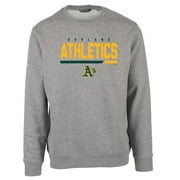 Men's Levelwear Heather Gray Oakland Athletics Zane Fleece Pullover Sweatshirt
