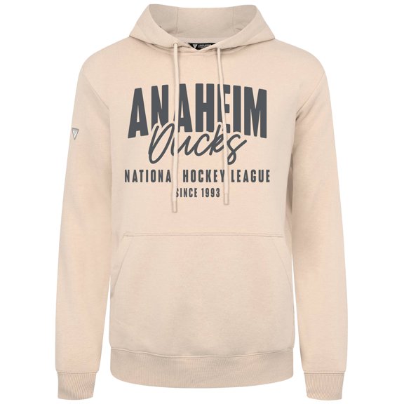 Men's Levelwear Khaki Anaheim Ducks Podium Response Pullover Hoodie
