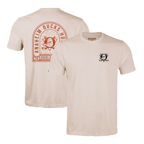 Men's Levelwear Khaki Anaheim Ducks Richmond Stained Glass T-Shirt