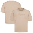 thumbnail image 1 of Men's Levelwear Khaki Atlanta Braves Ethereal Oversized Luxe Signature Knit T-Shirt, 1 of 3