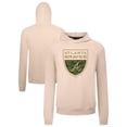 thumbnail image 1 of Men's Levelwear  Khaki Atlanta Braves Mandate Buckler Tri-Blend Pullover Hoodie, 1 of 3