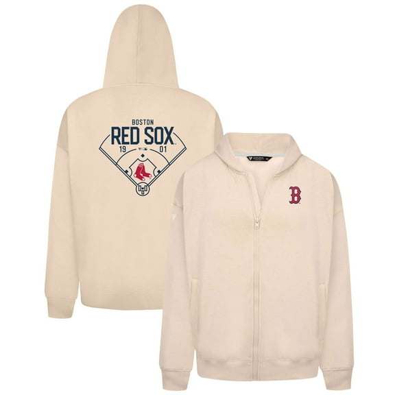 Men's Levelwear Khaki Boston Red Sox Uphill Primary Full-Zip Hoodie
