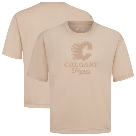 Men's Levelwear Khaki Calgary Flames Shadow Surge Luxe Signature Knit T-Shirt