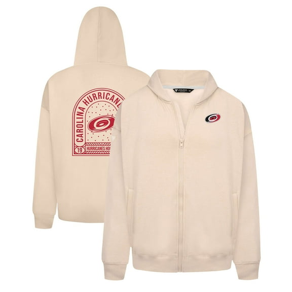 Men's Levelwear Khaki Carolina Hurricanes Uphill Stained Glass Full-Zip Hoodie Jacket