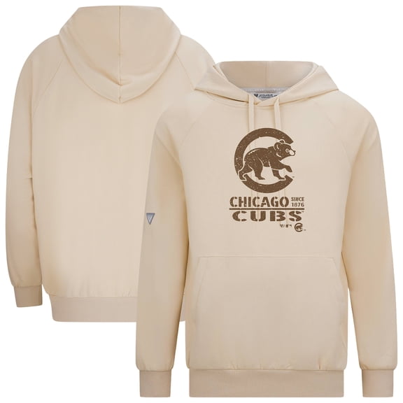 Men's Levelwear Khaki Chicago Cubs 2026 Armed Forces Day Sortie Connect Raglan Hoodie