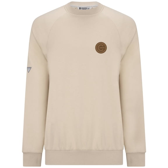 Men's Levelwear Khaki Chicago Cubs Connect Logo Sweatshirt