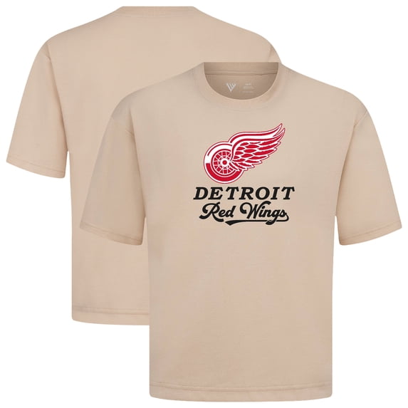 Men's Levelwear Khaki Detroit Red Wings Team Surge Luxe Signature Knit T-Shirt