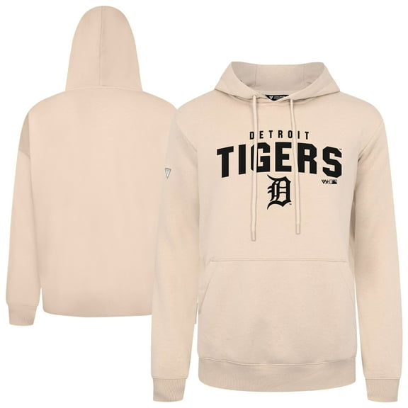 Men's Levelwear Khaki Detroit Tigers Podium Team Arch Pullover Hoodie