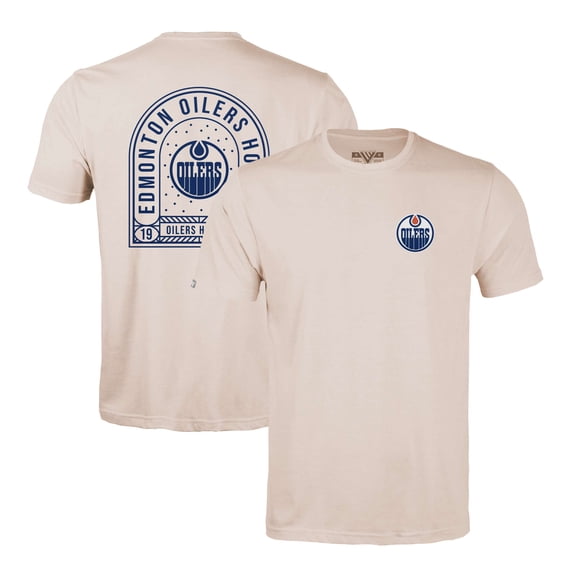 Men's Levelwear Khaki Edmonton Oilers Richmond Stained Glass T-Shirt