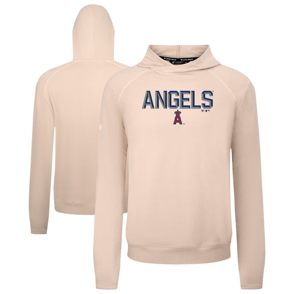 Men's Levelwear Khaki Los Angeles Angels Mandate Carve Tri-Blend Hoodie