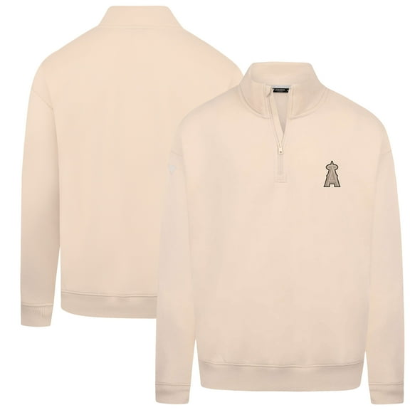 Men's Levelwear Khaki Los Angeles Angels Murray Quarter-Zip Sweatshirt
