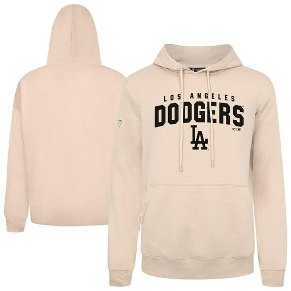 Men's Levelwear Khaki Los Angeles Dodgers Podium Team Arch Pullover Hoodie