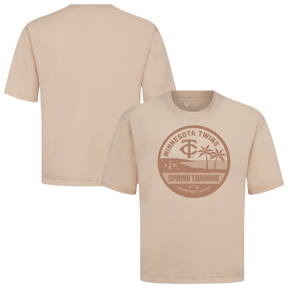 Men's Levelwear Khaki Minnesota Twins Spring Training Badge Luxe Signature Knit T-Shirt