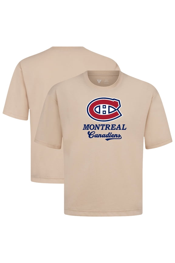 Men's Levelwear Khaki Montreal Canadiens Team Surge Luxe Signature Knit T-Shirt