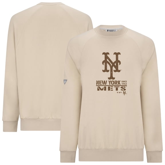 Men's Levelwear Khaki New York Mets 2026 Armed Forces Day Sortie Connect Raglan Sweatshirt