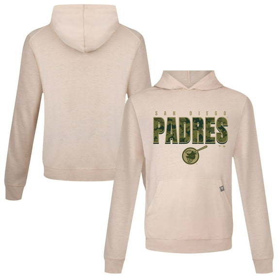 Men's Levelwear Khaki San Diego Padres Relay Protect Pullover Hoodie