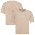 thumbnail image 1 of Men's Levelwear Khaki San Francisco Giants Register Oversized Luxe Signature Knit T-Shirt, 1 of 3