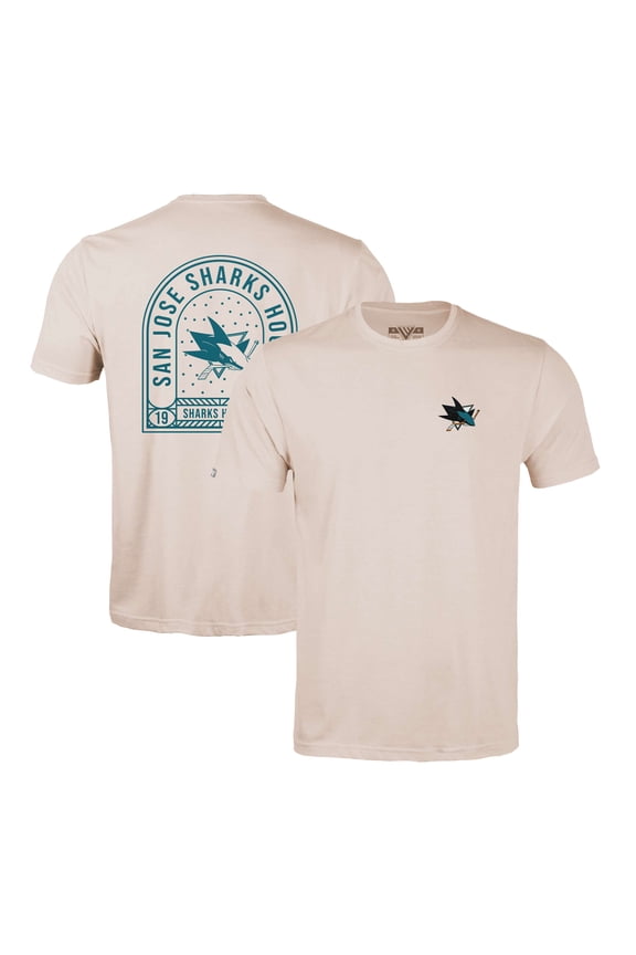 Men's Levelwear Khaki San Jose Sharks Richmond Stained Glass T-Shirt