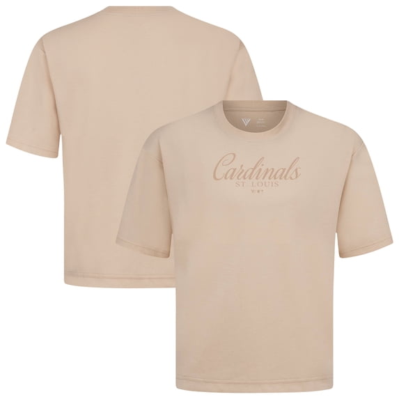 Men's Levelwear Khaki St. Louis Cardinals Ethereal Oversized Luxe Signature Knit T-Shirt
