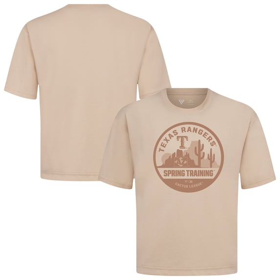 Men's Levelwear Khaki Texas Rangers Spring Training Badge Luxe Signature Knit T-Shirt