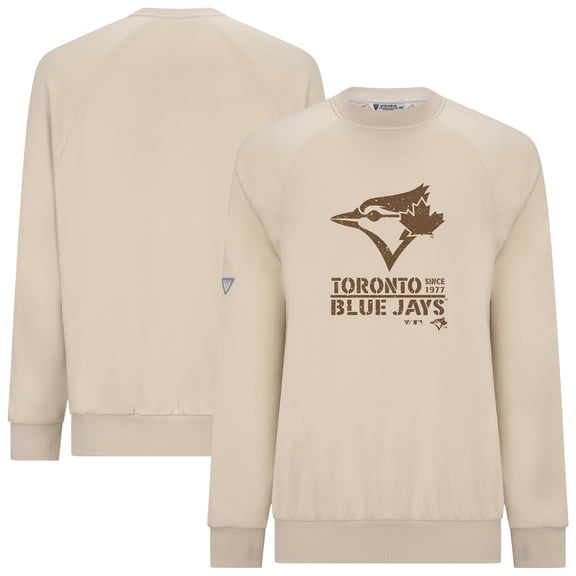Men's Levelwear Khaki Toronto Blue Jays 2026 Armed Forces Day Sortie Connect Raglan Sweatshirt