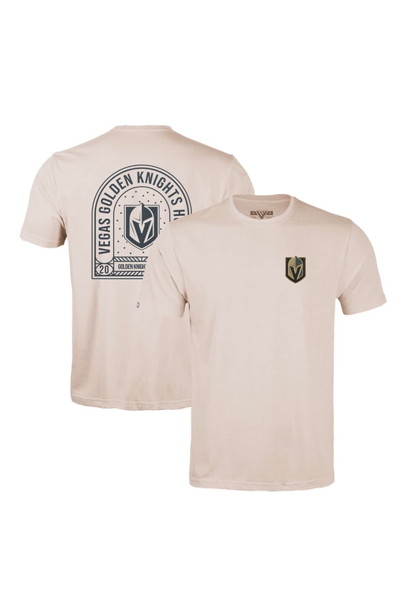 Men's Levelwear Khaki Vegas Golden Knights Richmond Stained Glass T-Shirt