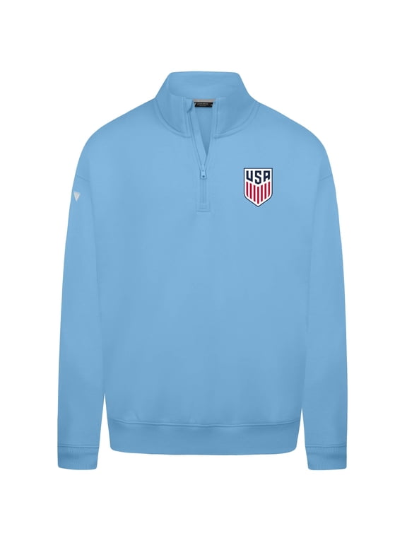 Men's Levelwear Light Blue USMNT Murray Quarter-Zip Sweatshirt