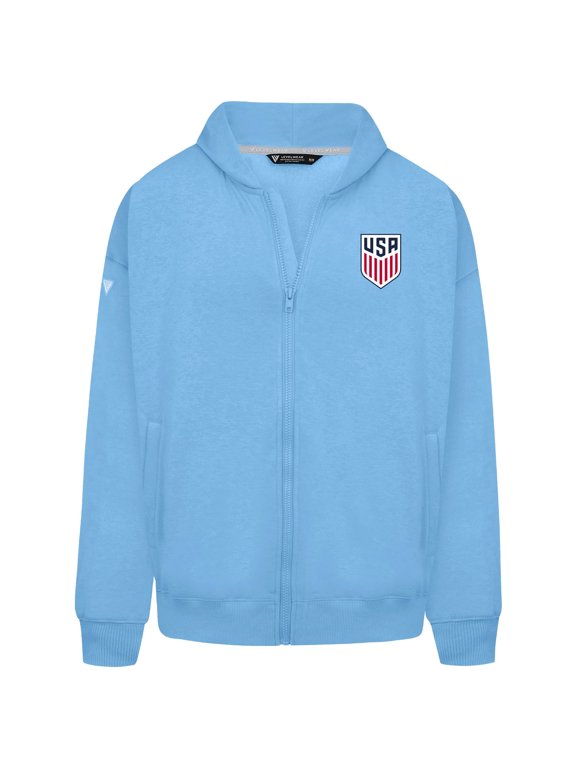 Men's Levelwear Light Blue USMNT Oversized Uphill Full-Zip Hoodie