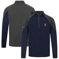 thumbnail image 1 of Men's Levelwear Navy Boston Red Sox Cadet Insignia 2.0 Raglan Quarter-Zip Jacket, 1 of 3