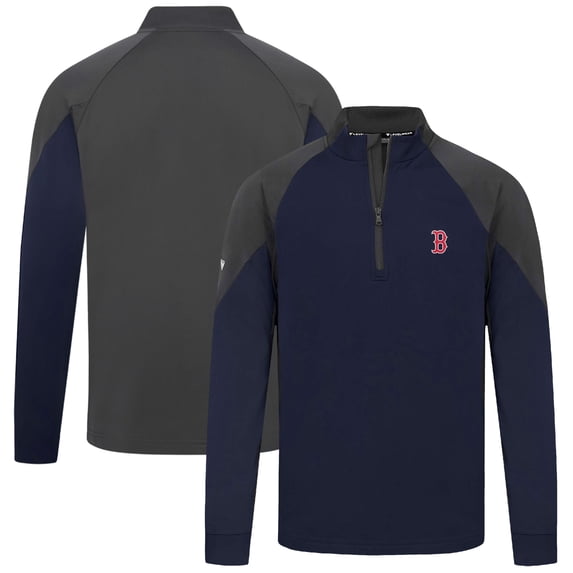 Men's Levelwear Navy Boston Red Sox Cadet Insignia 2.0 Raglan Quarter-Zip Jacket