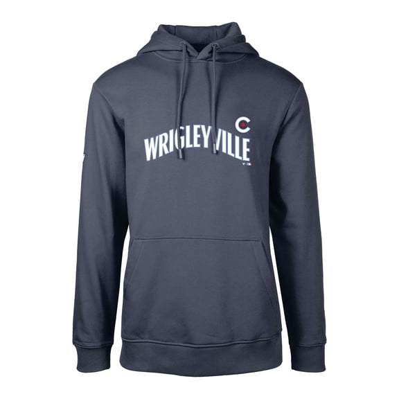 Men's Levelwear Navy Chicago Cubs City Connect Podium Core Logo Pullover Hoodie