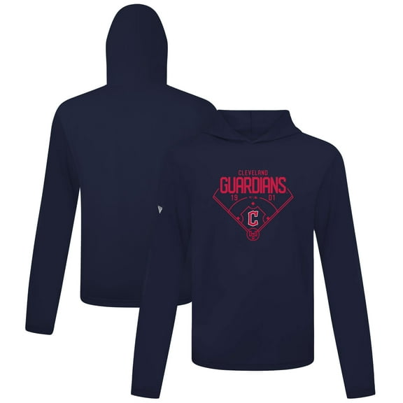 Men's Levelwear Navy Cleveland Guardians Anthem Home Field Pullover Hoodie