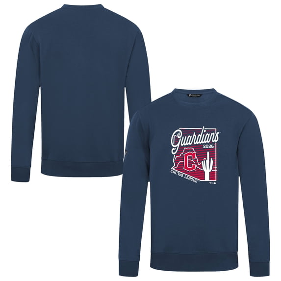 Men's Levelwear Navy Cleveland Guardians Zane Sunrise Sweatshirt