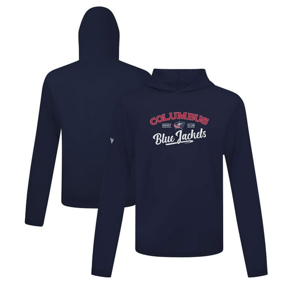 Men's Levelwear Navy Columbus Blue Jackets Anthem Ice Wall Pullover Hoodie