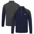 thumbnail image 1 of Men's Levelwear Navy Columbus Blue Jackets Cadet Insignia Core Quarter-Zip Pullover Top, 1 of 3