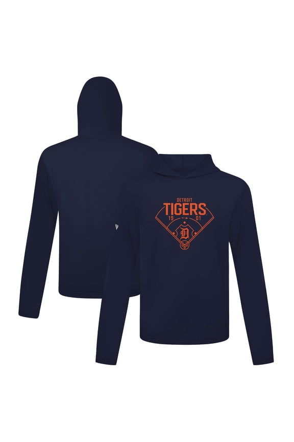 Men's Levelwear Navy Detroit Tigers Anthem Home Field Pullover Hoodie