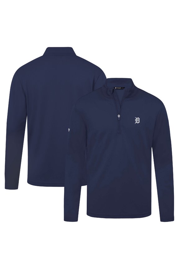 Men's Levelwear Navy Detroit Tigers Heron Insignia 2.0 Quarter-Zip Jacket