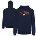 thumbnail image 1 of Men's Levelwear Navy Edmonton Oilers Podium Carve Pullover Hoodie, 1 of 3