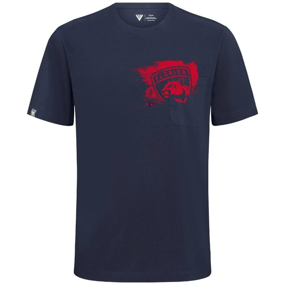 Men's Levelwear  Navy Florida Panthers  Focal Blasted T-Shirt