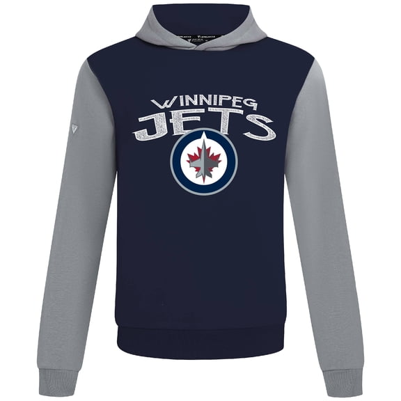 Men's Levelwear Navy/Gray Winnipeg Jets Ultimate Mission Pullover Hoodie