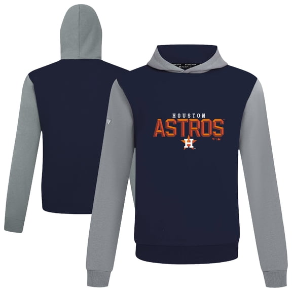 Men's Levelwear Navy Houston Astros Throwback Carve Ultimate Hoodie
