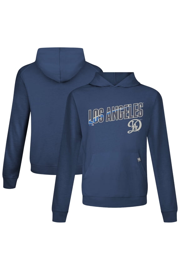Men's Levelwear Navy Los Angeles Dodgers City Connect Relay Back Splash Pullover Hoodie