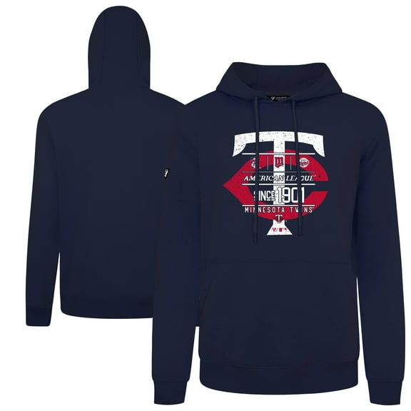 Men's-Levelwear  Navy Minnesota Twins Distressed Podium Acumen Pullover Hoodie