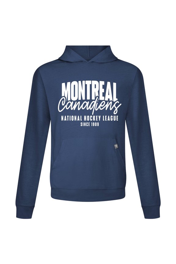 Men's Levelwear Navy Montreal Canadiens Relay Response Pullover Hoodie