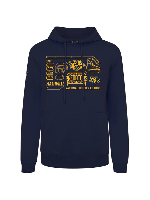 Men's Levelwear Navy Nashville Predators Podium Campaign Pullover Hoodie