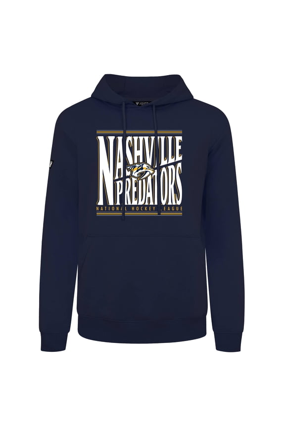 Men's Levelwear Navy Nashville Predators Podium Powerhouse Pullover Hoodie