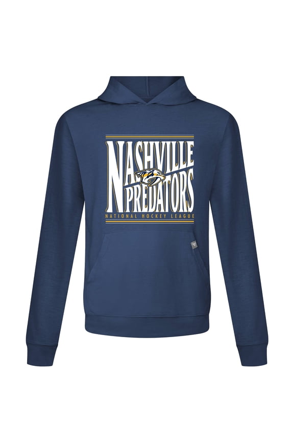 Men's Levelwear Navy Nashville Predators Relay Powerhouse Pullover Hoodie
