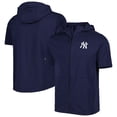 thumbnail image 1 of Men's Levelwear Navy New York Yankees Recruit Full-Zip Short Sleeve Hoodie, 1 of 3