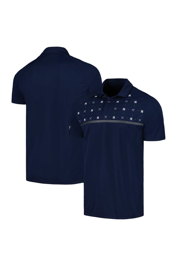 Men's Levelwear Navy New York Yankees Sector Batter Up Raglan Polo