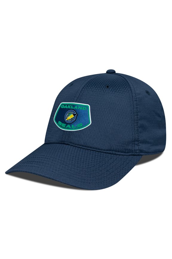Men's Levelwear Navy Oakland Seals Retro Skylight Matrix Adjustable Hat